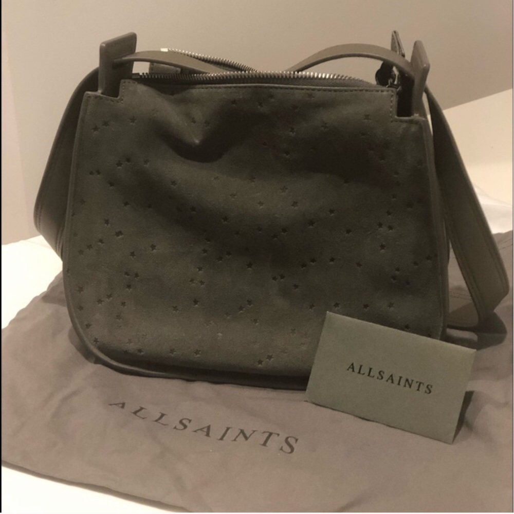 All saints Echo Star embossed  shoulder bag